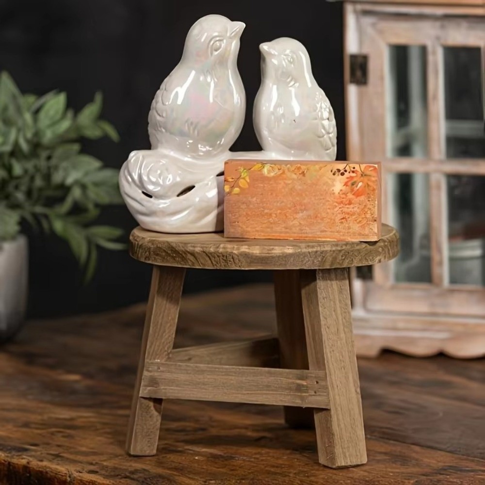 Mini Wooden Stool Flower Displ - đánh giá và giá Bonsai Garden Display Stands