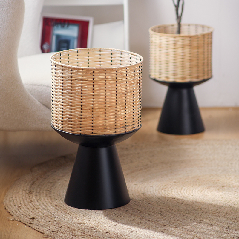 Rattan Weave Flower Pot Modern - đánh giá và giá Bonsai Garden Display Stands