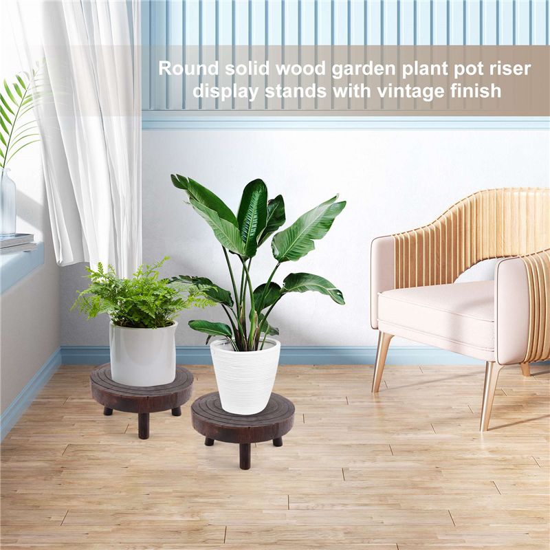 ABHU 2Pcs Mini Wooden Stool Fl - đánh giá và giá Bonsai Garden Display Stands