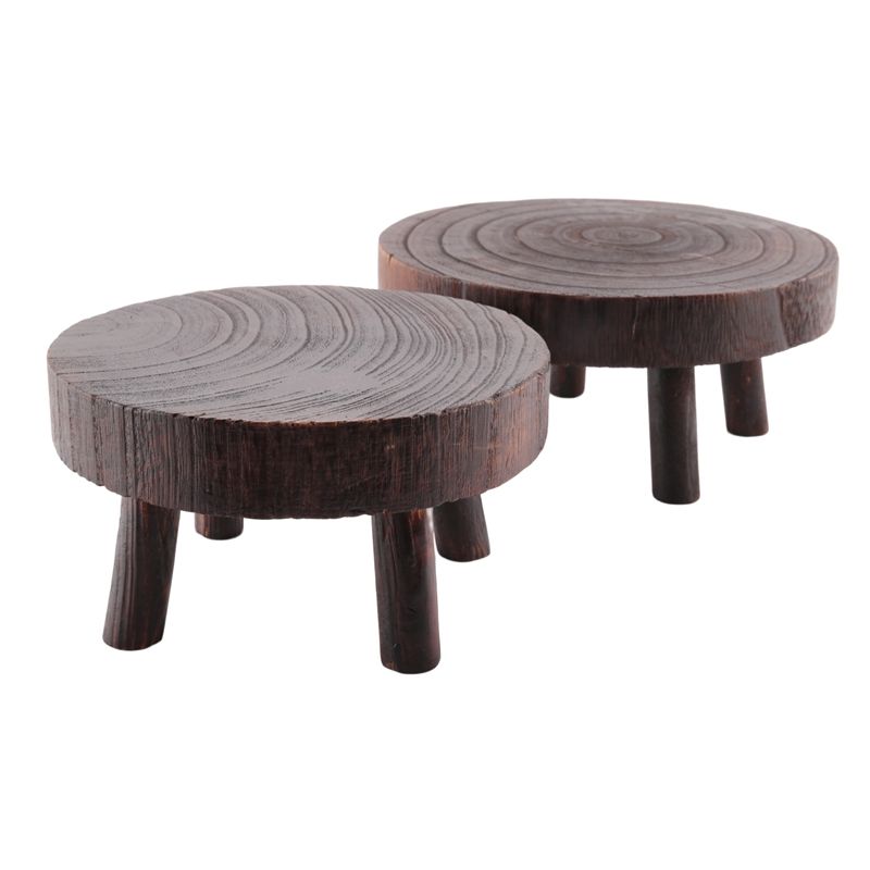 ABHU 2Pcs Mini Wooden Stool Fl - đánh giá và giá Bonsai Garden Display Stands