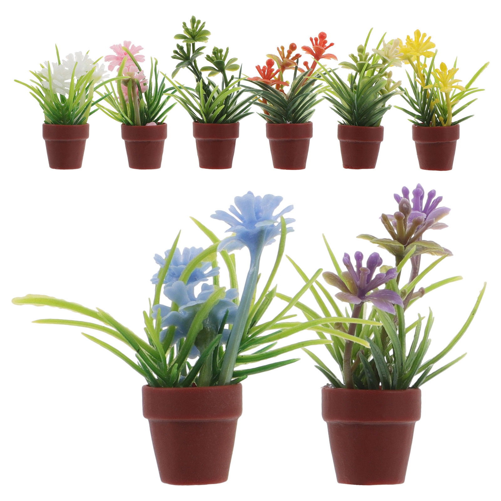 8Pcs Miniature Artificial Pott - đánh giá và giá Bonsai Garden Mini