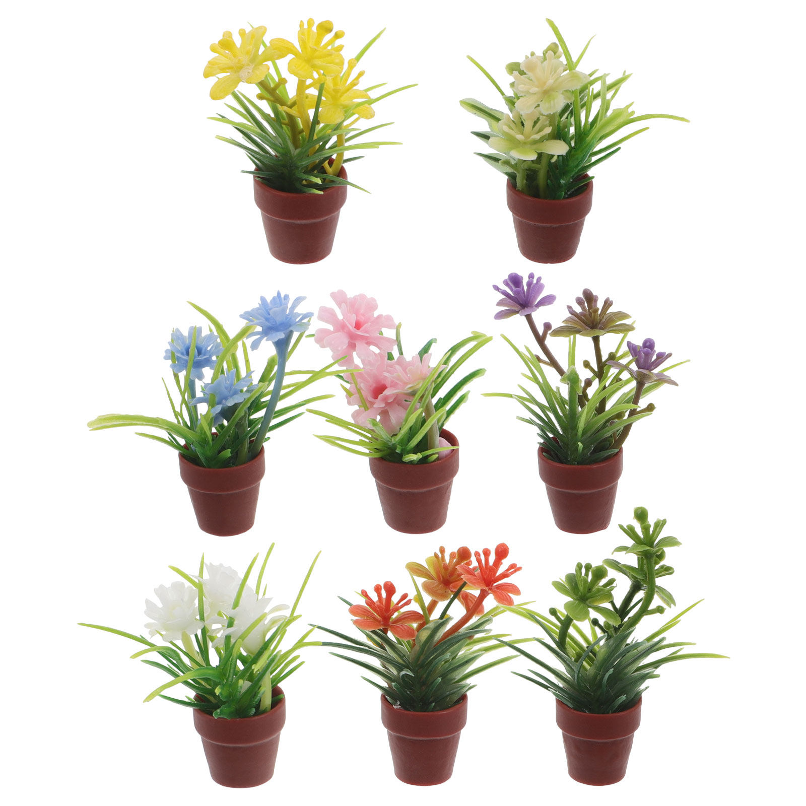 8Pcs Miniature Artificial Pott - đánh giá và giá Bonsai Garden Mini