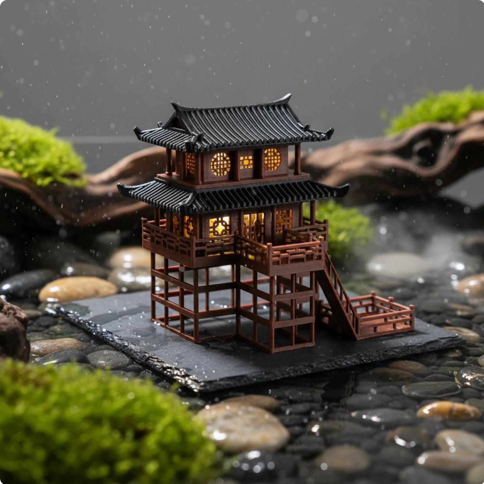 Bonsai House Tabletop Plastic  - đánh giá và giá Bonsai Garden Mini